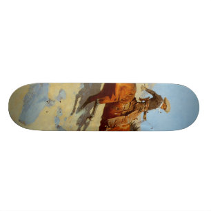 Den Frederic Remingtons cowboyen (1902) Mini Skateboard Bräda 18,5 Cm