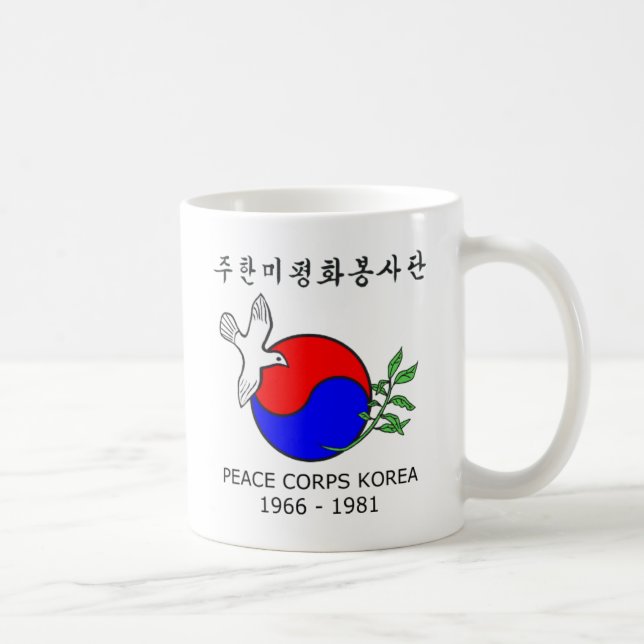 Den fredkårKorea muggen - avbilda på två sidor Kaffemugg (Höger)