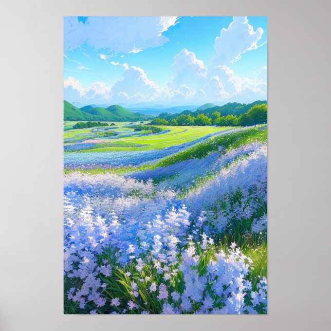 Den fredliga blå dalen poster (Framsidan)