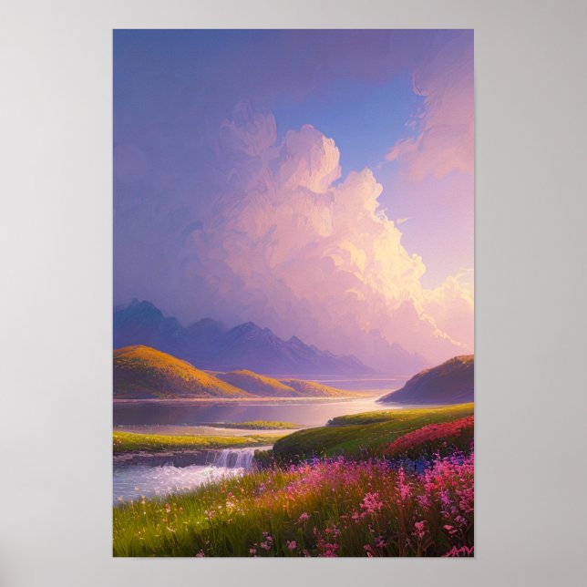 Den fredliga dalen Vatten Poster (Framsidan)