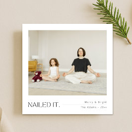 Den fredliga Helgdag Fotojul i familjen Nails Kort