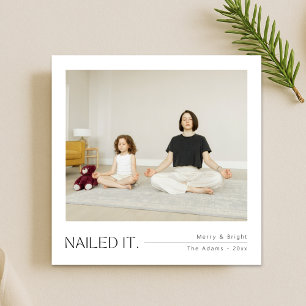Den fredliga Helgdag Fotojul i familjen Nails Kort