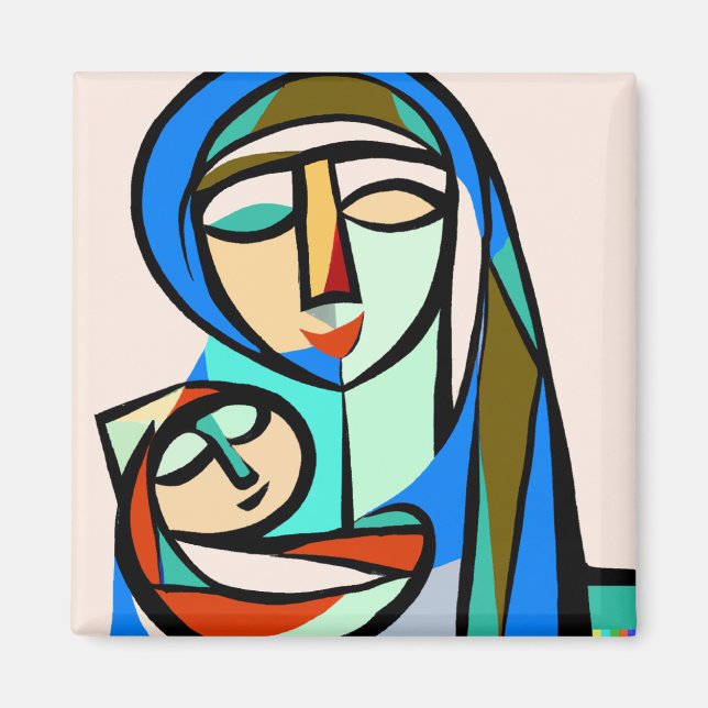 Den fredliga madonnan magnet (Framsidan)