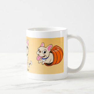 Den Frenchie vitmuggen Kaffemugg
