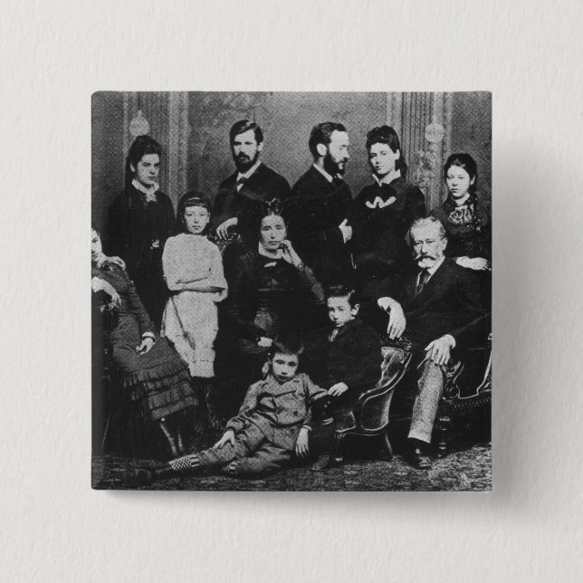 Den Freud familjen, c.1876 Knapp (Framsida)