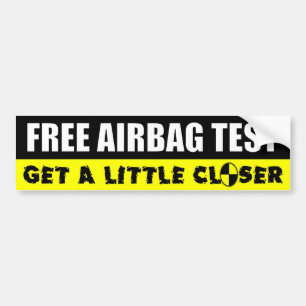Den fria airbagen testar - få ett lite mer nära bildekal
