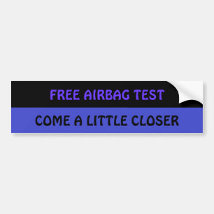 DEN FRIA AIRBAGEN TESTAR. kommer ett lite mer när Bildekal