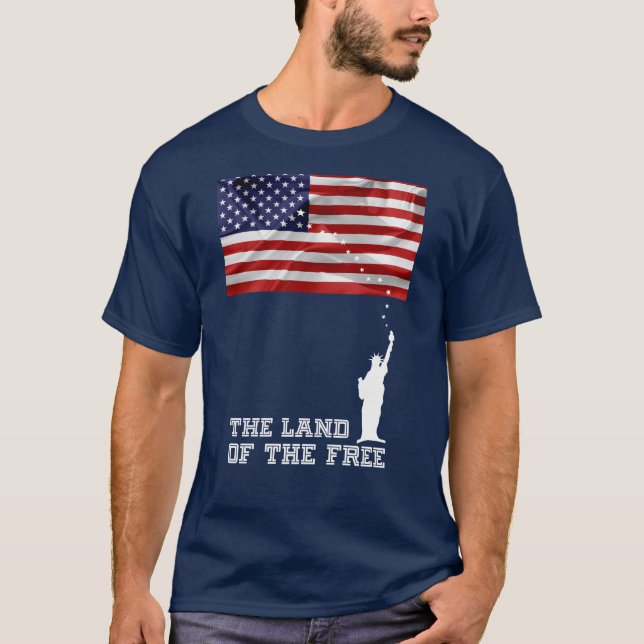 Den fria amerikanska patriotens land t shirt (Framsida)