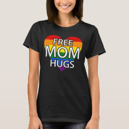 Den fria mamman kramar gay pride för t shirt