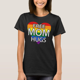 Den fria mamman kramar gay pride för t shirt