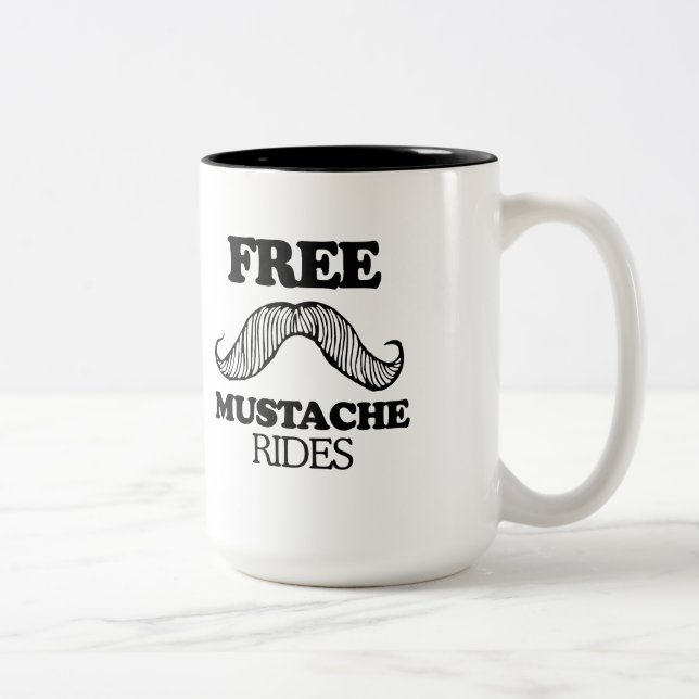 Den FRIA MUSTASCHEN RIDER T-tröja Två-Tonad Mugg (Höger)