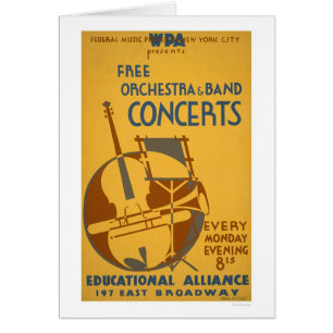 Den fria orkesteren avtalar 1938 WPA Hälsningskort