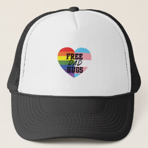 Den fria pappan kramar kvalitets- godor för LGBTQ Keps