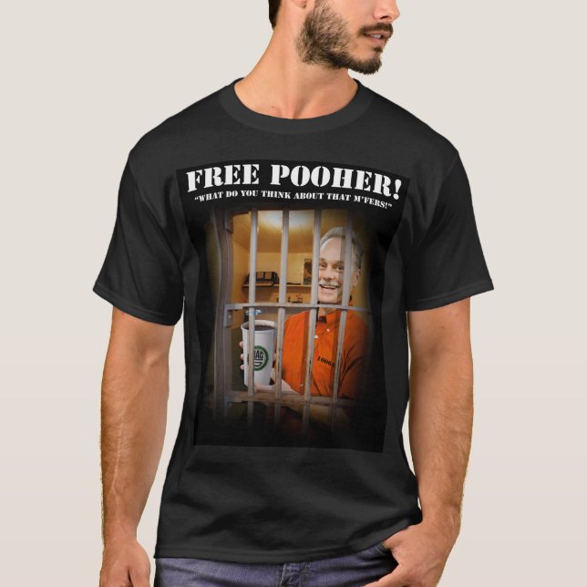 Den fria Pooher skjortan - ta copyrightt på fritt T-shirt (Framsida)