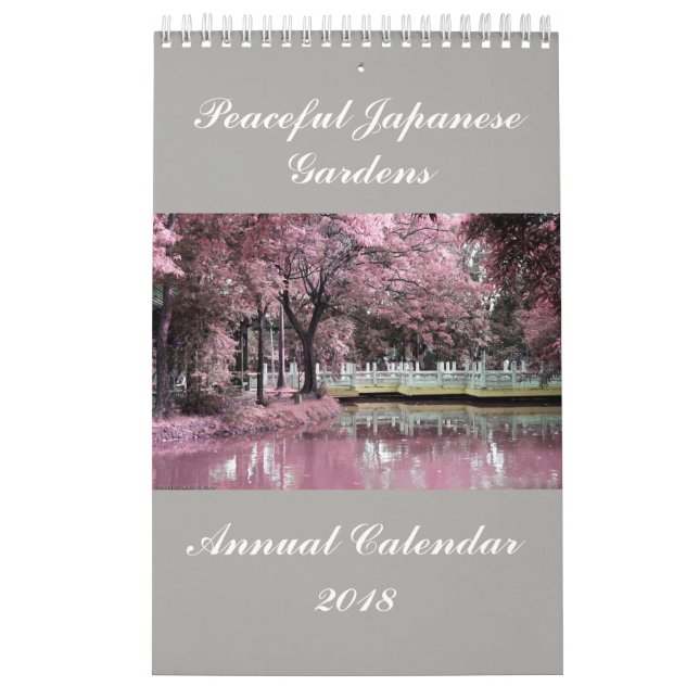 Den fridsamma japanen arbeta i trädgården den kalender (Omslag)