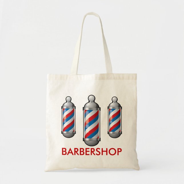 Den frisersalongBarberpole totot hänger lös Tygkasse (Framsidan)