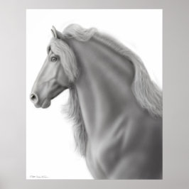 Den frisiska hästens utskrift poster