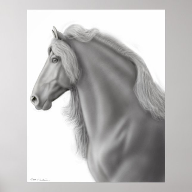 Den frisiska hästens utskrift poster (Framsidan)