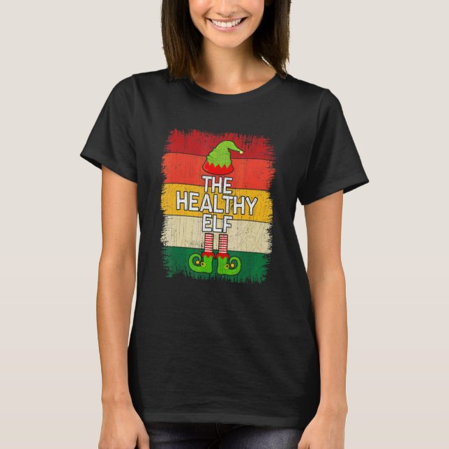 Den friska älgen matchande grupp julfest Pyj T Shirt (Framsida)
