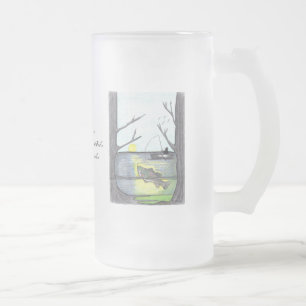 Den frostade Glass muggen för fiskare…… Frostat Ölglas