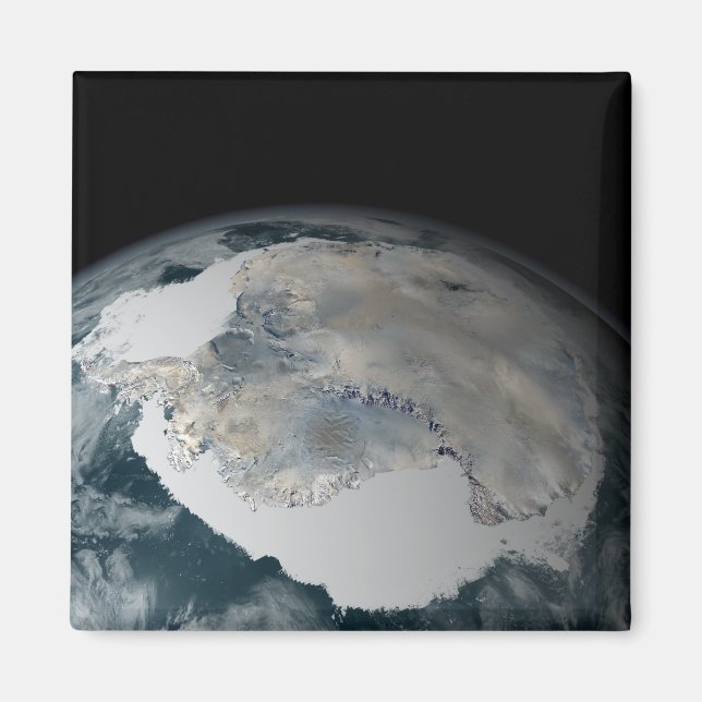 Den frysta kontinenten Antarctica Magnet (Framsidan)