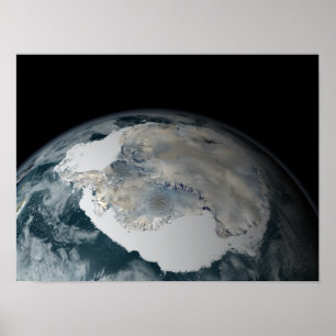 Den frysta kontinenten Antarctica Poster