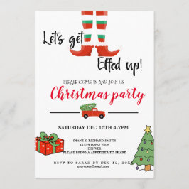 Den fula jumperna jultomten party inbjudningar