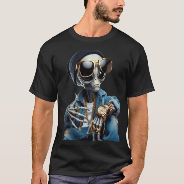 Den funky Alienen T Shirt (Framsida)