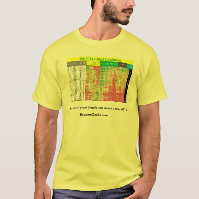 Den Futbol simuleringsskjortan 2014 Tee Shirt (Framsida)