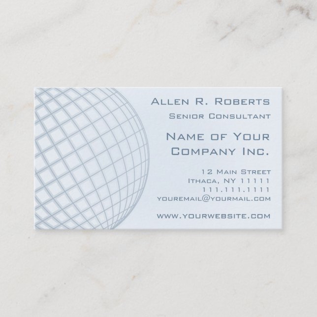 Den gående globala eleganta bleken - slösa modernt visitkort (Framsida)