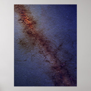 Den galaktisktt Milky galaxen centrerar långt - Poster
