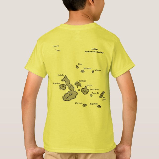 Den Galapagos ökartan och flygplatsen kodifierar T-shirt (Baksida)
