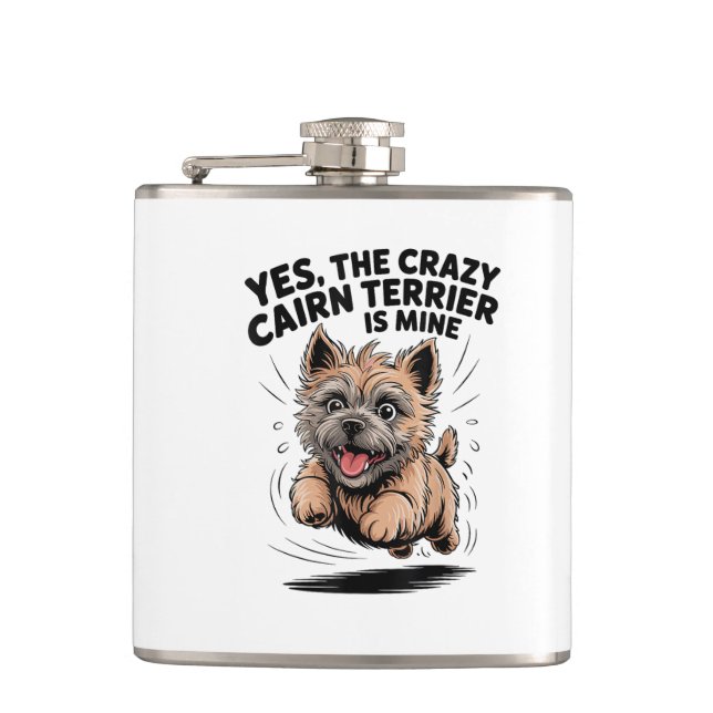 Den galna Cairn Terrier är min Fickplunta (Framsidan)
