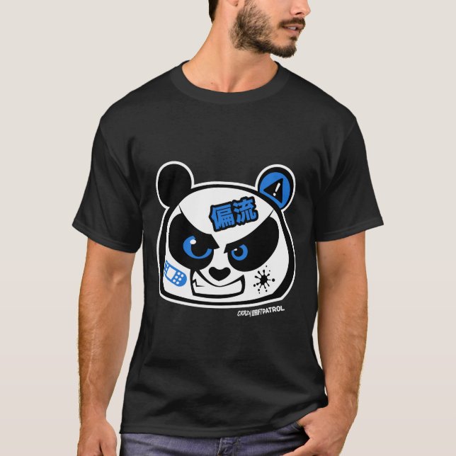 Den galna drivapatrullen - driva Pandahuvudet T Shirt (Framsida)