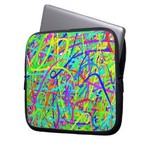 Den galna färgadlinjerbärbar dator hänger lös laptop sleeve