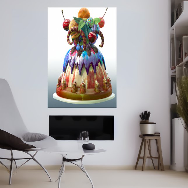Den galna födelsedagskalan | AI Art Poster (Skapare uppladdad)