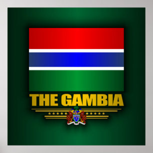 Den Gambia flagga Poster