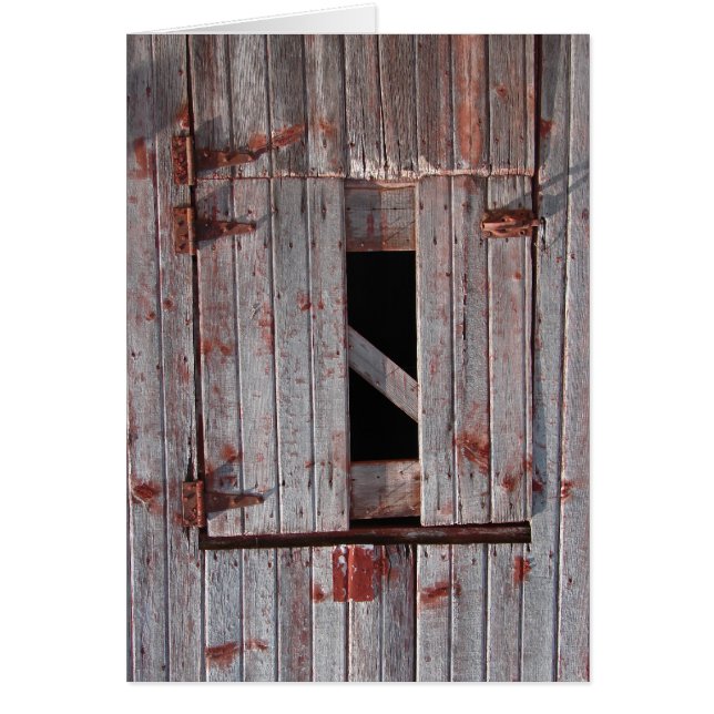 Den gamla Barn Door Hälsningskort (Framsidan)