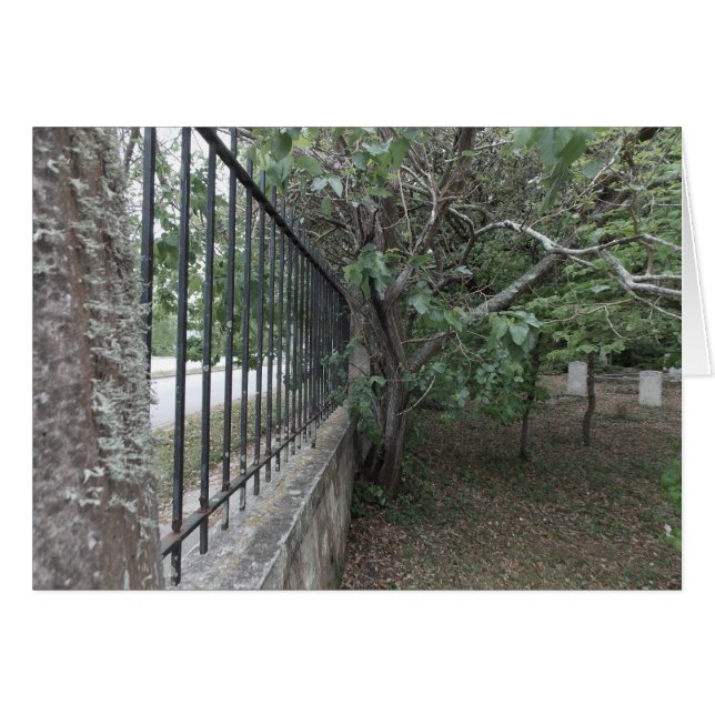 Den gamla begravningsplatsen hälsningskort (Framsidan Horizontal)