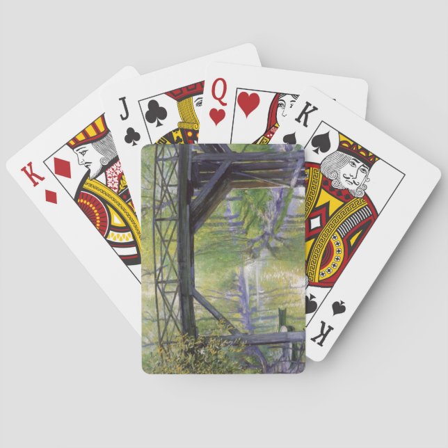 Den gamla bron (av Guy Rose) Casinokort (Baksidan)