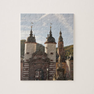 Den gamla bron i Gamla Stan, Heidelberg, Tyskland Pussel