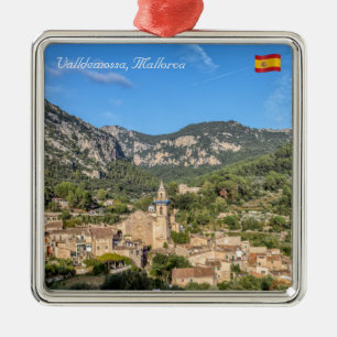 Den gamla byn Valldemossa - Mallorca, Spanien Julgransprydnad Metall