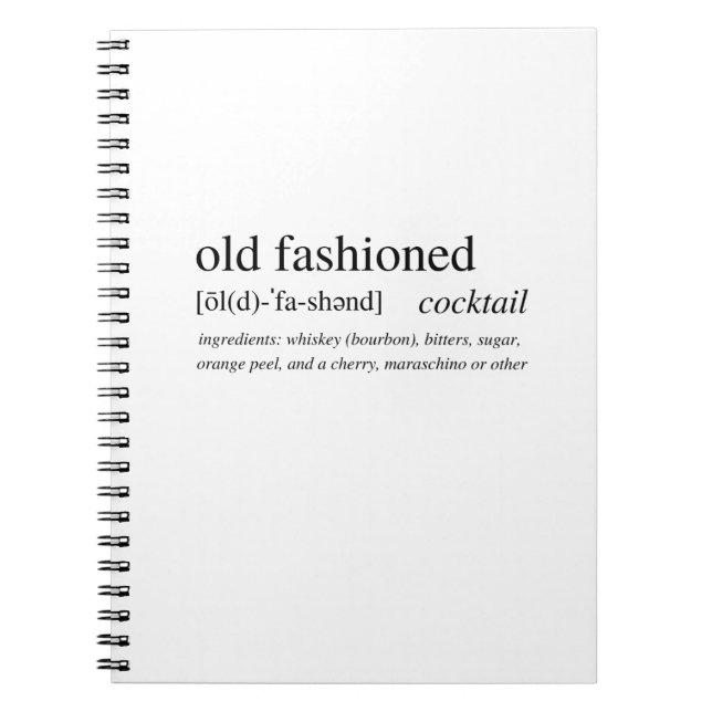 Den gamla fashionerade - den klassiska bourbon-coc anteckningsbok (Framsidan)