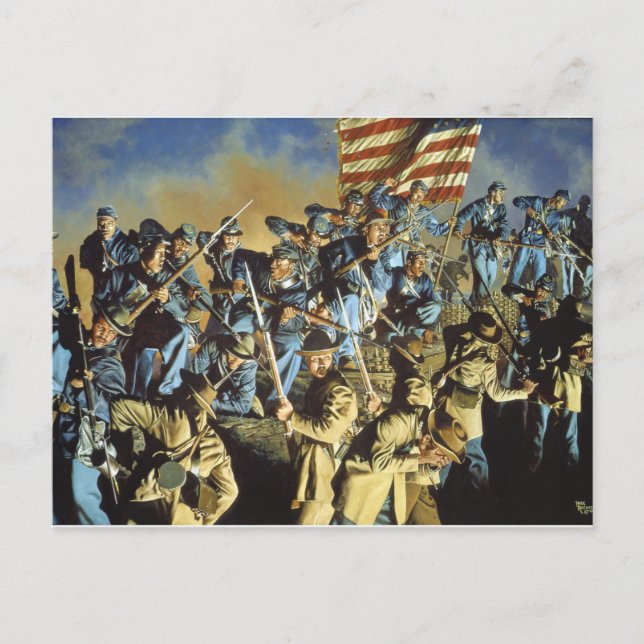 Den gamla Flagga rörde aldrig marken Vykort (Framsida)