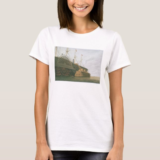 Den gamla Frigate HMS Agamemnon med hennes vikt c T-shirt (Framsida)