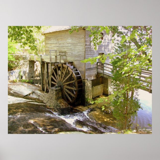 Den gamla Grist Mill poster (Framsidan)