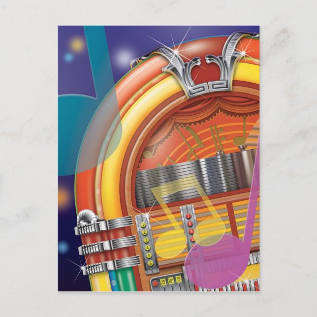 Den gamla Jukebox Vykort (Framsida)