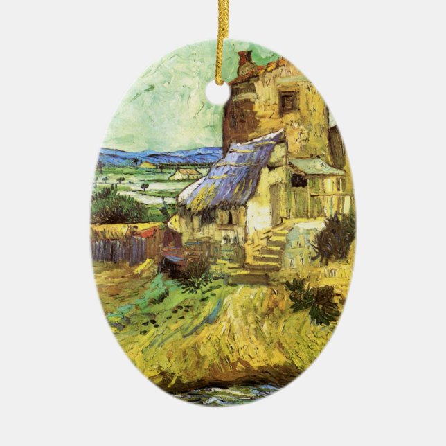 Den gamla kvarnen av Vincent van Gogh Julgransprydnad Keramik (Framsidan)