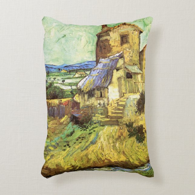 Den gamla kvarnen av Vincent van Gogh Prydnadskudde (Framsidan(Vertikal))