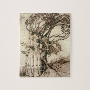 Den gamla kvinnan i skogen av Arthur Rackham Pussel
